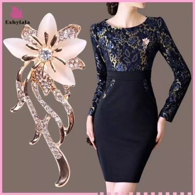 Eshylala Trang Sức Cưới Opal Pha Lê - Hoa Thổ Cẩm, Kim Cương Giả, Giá 44.700 VND 2