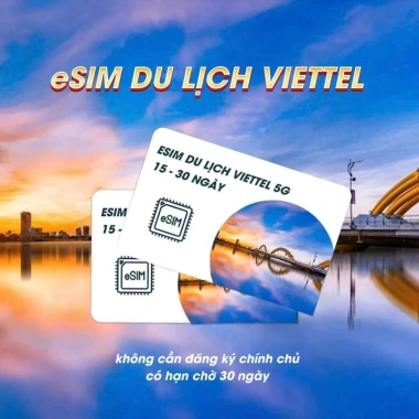 eSIM du lịch Viettel 5GB/ngày 15-30 ngày, không cần đăng ký, chỉ 147.000đ - SIMCORE 4