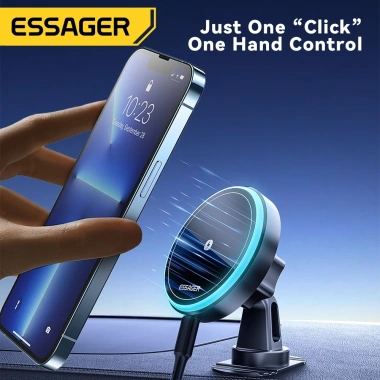 Essager 15W Giá đỡ xe sạc không dây từ tính - Hấp phụ, sạc nhanh, giảm giá tới 22% 7