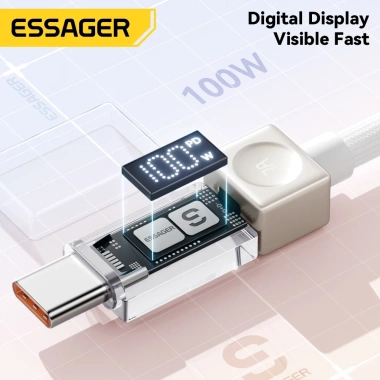 Essager 7A 100W Cáp USB-C Type-C Sạc Nhanh Dữ Liệu Cho Huawei Oppo - Giá 151.800₫ 4 Essager 7A 100W Cáp USB-C Type-C Sạc Nhanh Dữ Liệu Cho Huawei Oppo - Giá 151.800₫ 4