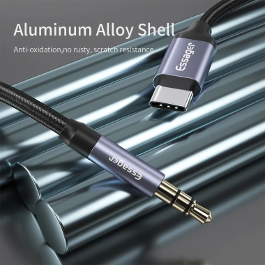 Essager Cáp âm thanh USB Type-C sang 3.5mm - Chuyển đổi, âm thanh, giá 84.645₫ 9 Essager Cáp âm thanh USB Type-C sang 3.5mm - Chuyển đổi, âm thanh, giá 84.645₫ 9