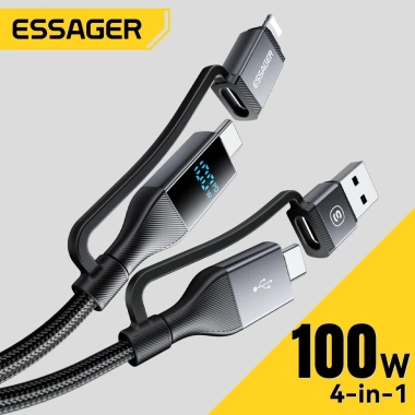 Essager Cáp Sạc Nhanh 100W PD 27W Type-C Đa Năng cho iPhone Android, 136.532 VND