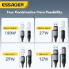 Essager Cáp Sạc Nhanh 100W PD 27W Type-C Đa Năng cho iPhone Android, 136.532 VND 6