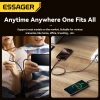 Essager Cáp sạc nhanh USB Type-C 2 trong 1 cho điện thoại và laptop, nâng cấp tốc độ 3