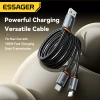 Essager Cáp sạc nhanh USB Type-C 2 trong 1 cho điện thoại và laptop, nâng cấp tốc độ 8