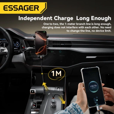 Essager Cáp sạc nhanh USB Type-C 2 trong 1 cho điện thoại và laptop, nâng cấp tốc độ 9