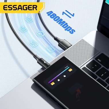 ESSAGER Cáp USB Type C 120W Sạc nhanh 6A cho Xiaomi Giá chỉ 90.000₫ 4 ESSAGER Cáp USB Type C 120W Sạc nhanh 6A cho Xiaomi Giá chỉ 90.000₫ 4