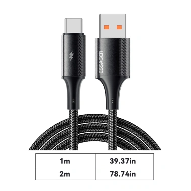 ESSAGER Cáp USB Type C 120W Sạc nhanh 6A cho Xiaomi Giá chỉ 90.000₫ 8 ESSAGER Cáp USB Type C 120W Sạc nhanh 6A cho Xiaomi Giá chỉ 90.000₫ 8