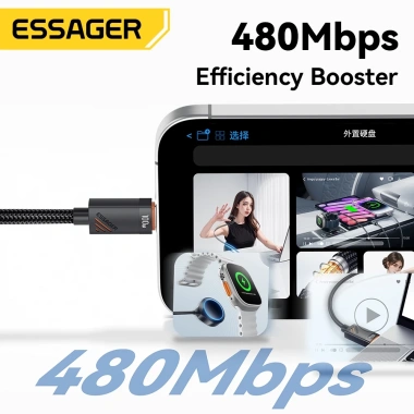 Essager USB-C sang Type-C 2 trong 1, cổng IP, cáp sạc nhanh, giá 147.300đ 3