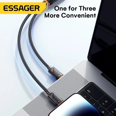 Essager USB-C sang Type-C 2 trong 1, cổng IP, cáp sạc nhanh, giá 147.300đ 6