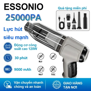 ESSONIO Máy hút bụi ô tô siêu mạnh, nhẹ gọn cho gia đình, khuyến mãi 199.000₫