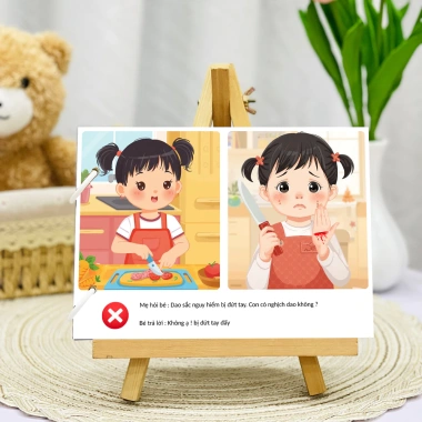 EVON Bộ Thẻ Dạy Bé Tập Nói - Kỹ Năng Sống Nhận Diện Nguy Hiểm Bảo Vệ Bản Thân 69k 5