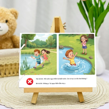 EVON Bộ Thẻ Dạy Bé Tập Nói - Kỹ Năng Sống Nhận Diện Nguy Hiểm Bảo Vệ Bản Thân 69k 8