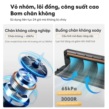 EXYT Máy Hút Chân Không Tia Tím Khử Trùng, Chế Độ Đa Dạng, Lực Hút Mạnh, Tặng 30 Túi, Tươi Lâu 5 EXYT Máy Hút Chân Không Tia Tím Khử Trùng, Chế Độ Đa Dạng, Lực Hút Mạnh, Tặng 30 Túi, Tươi Lâu 5