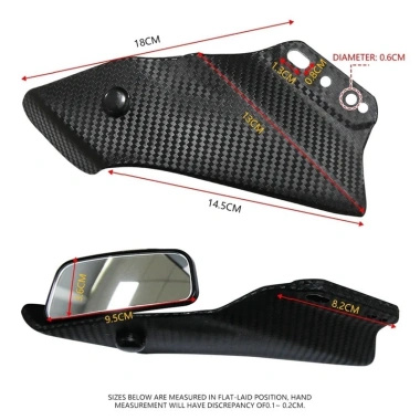 Fairing Universal cánh lướt gió có gương ABS điều chỉnh – phù hợp Honda CBR650R, Yamaha R1/R6, T‑MAX530 – 720.500₫