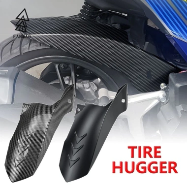 Fanmaodz Lốp Hugger Carbon Trắng cho Honda Click 125i/150i V3 V2 - Bảo Vệ Bùn Xe