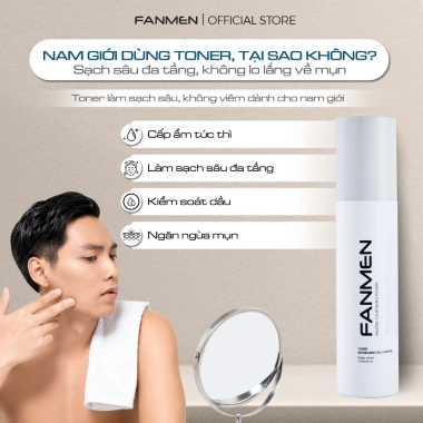 Fanmen Toner Nam 150k - Cân bằng da, dưỡng ẩm, giảm dầu, chiết xuất tự nhiên 6