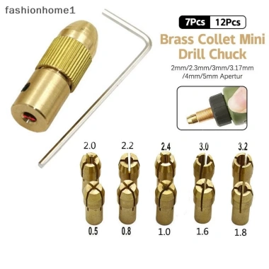 Fas bộ 7/12 đồng thau collet micro khoan tự siết, chuyển đổi chuck 2-5mm không chìa khóa