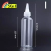 FAS Chai Nhỏ Giọt Bóp Nhựa Trong Suốt 10‑200ml Nắp Vít Mắt, Hộp Đựng Mực Dầu 10