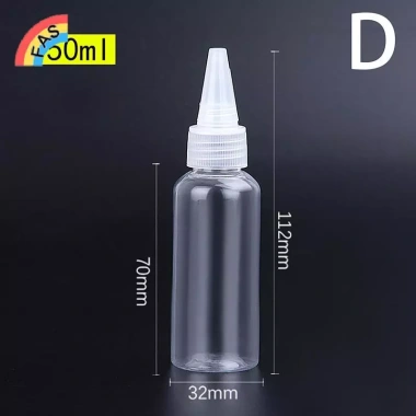 FAS Chai Nhỏ Giọt Bóp Nhựa Trong Suốt 10‑200ml Nắp Vít Mắt, Hộp Đựng Mực Dầu 11