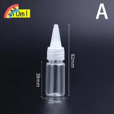 FAS Chai Nhỏ Giọt Bóp Nhựa Trong Suốt 10‑200ml Nắp Vít Mắt, Hộp Đựng Mực Dầu 15