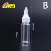FAS Chai Nhỏ Giọt Bóp Nhựa Trong Suốt 10‑200ml Nắp Vít Mắt, Hộp Đựng Mực Dầu 16