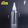 FAS Chai Nhỏ Giọt Bóp Nhựa Trong Suốt 10‑200ml Nắp Vít Mắt, Hộp Đựng Mực Dầu 18