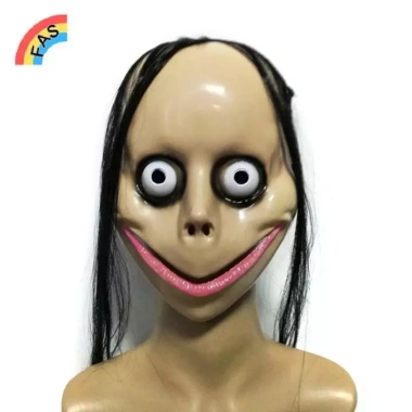 FAS Mặt Nạ Halloween Kinh Dị Tóc Dài, Miệng Hình V Ngộ Nghĩnh - Roleplay Ma Nữ MoMo