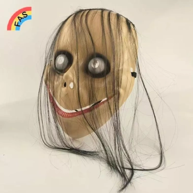 FAS Mặt Nạ Halloween Kinh Dị Tóc Dài, Miệng Hình V Ngộ Nghĩnh - Roleplay Ma Nữ MoMo 4 FAS Mặt Nạ Halloween Kinh Dị Tóc Dài, Miệng Hình V Ngộ Nghĩnh - Roleplay Ma Nữ MoMo 4