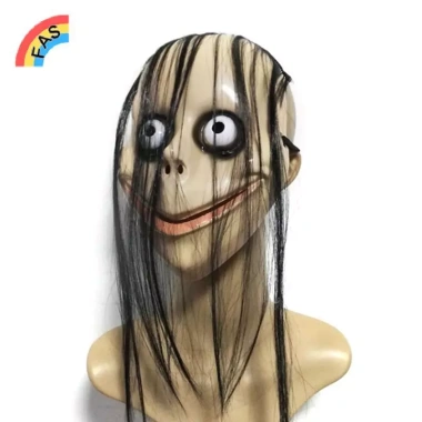 FAS Mặt Nạ Halloween Kinh Dị Tóc Dài, Miệng Hình V Ngộ Nghĩnh - Roleplay Ma Nữ MoMo 5 FAS Mặt Nạ Halloween Kinh Dị Tóc Dài, Miệng Hình V Ngộ Nghĩnh - Roleplay Ma Nữ MoMo 5