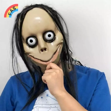 FAS Mặt Nạ Halloween Kinh Dị Tóc Dài, Miệng Hình V Ngộ Nghĩnh - Roleplay Ma Nữ MoMo 6 FAS Mặt Nạ Halloween Kinh Dị Tóc Dài, Miệng Hình V Ngộ Nghĩnh - Roleplay Ma Nữ MoMo 6