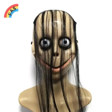 FAS Mặt Nạ Halloween Kinh Dị Tóc Dài, Miệng Hình V Ngộ Nghĩnh - Roleplay Ma Nữ MoMo 7 FAS Mặt Nạ Halloween Kinh Dị Tóc Dài, Miệng Hình V Ngộ Nghĩnh - Roleplay Ma Nữ MoMo 7