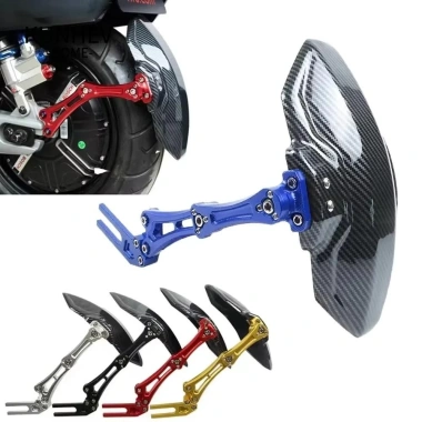 FENDER KUNHEV Chắn bùn bánh sau sợi Carbon điều chỉnh, lắp đặt nhanh - Bảo vệ xe máy & xe điện