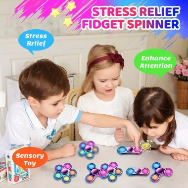 Fidget Spinner Cầu Vồng - Giảm Căng Thẳng, Đồ Chơi Tay Cho Trẻ và Người Lớn 5 Fidget Spinner Cầu Vồng - Giảm Căng Thẳng, Đồ Chơi Tay Cho Trẻ và Người Lớn 5