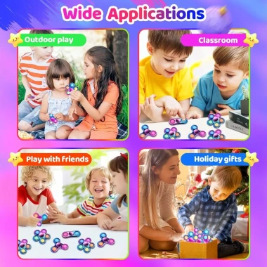 Fidget Spinner Cầu Vồng - Giảm Căng Thẳng, Đồ Chơi Tay Cho Trẻ và Người Lớn