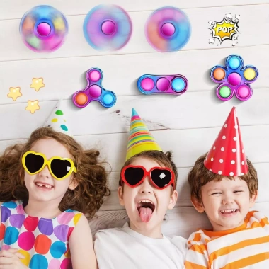 Fidget Spinner Cầu Vồng - Giảm Căng Thẳng, Đồ Chơi Tay Cho Trẻ và Người Lớn