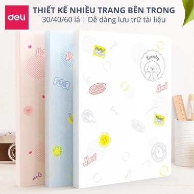 File lá tài liệu 30-40 túi siêu âm pastel A4 Deli học sinh cute - chỉ 39.000 3 File lá tài liệu 30-40 túi siêu âm pastel A4 Deli học sinh cute - chỉ 39.000 3