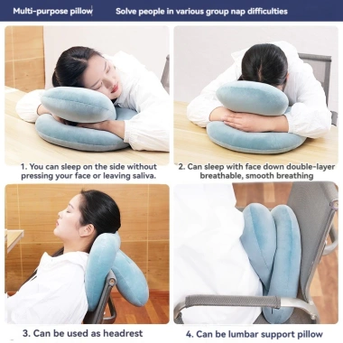 Flameer Bảo Vệ Cổ Gối Di Động Siêu Mềm - Thoải Mái Cho Du Lịch & Văn Phòng