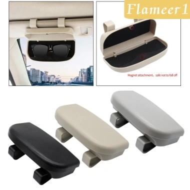 Flameer1 Hộp đựng kính râm ô tô – Lồng lưu trữ kính mắt kẹp trên, bảo vệ tối ưu
