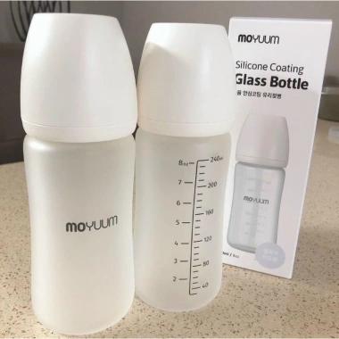 Flash Sale Bình sữa Moyuum thủy tinh tráng silicon cao cấp 150ml-240ml Hàn Quốc - Hàng chính hãng, giá 110k 6