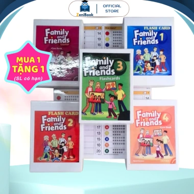 Flashcard Thẻ Từ Vựng Family và Friends Starter Phonics 1‑5 Hai Mặt Ép Plastic Giá Ưu Đãi 224.640₫