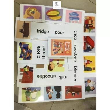 Flashcard Thẻ Từ Vựng Family và Friends Starter Phonics 1‑5 Hai Mặt Ép Plastic Giá Ưu Đãi 224.640₫