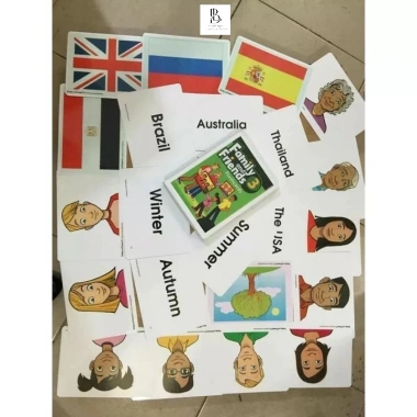 Flashcard Thẻ Từ Vựng Family và Friends Starter Phonics 1‑5 Hai Mặt Ép Plastic Giá Ưu Đãi 224.640₫