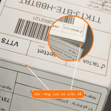FlashLabel Giấy In Nhiệt A6 500 Tờ Tem Nhãn Vận Chuyển Keo Dính Sẵn 45.000 VNĐ