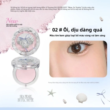 FLORTTE Monochrome Powder Highlighter - Đánh sáng da, tạo Sea Matte, Giá 163,468₫