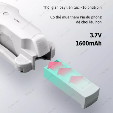 Flycam 4DRC F10 Pro GPS Định Vị, Tự Quay Về, Phạm Vi 1.000m, Camera Kép – Sunny Kids 8