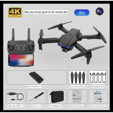 Flycam Drone 360 cuộn 2 bộ pin phụ kiện bảo hộ, chụp ảnh video 4K HD - Giá 550.000₫