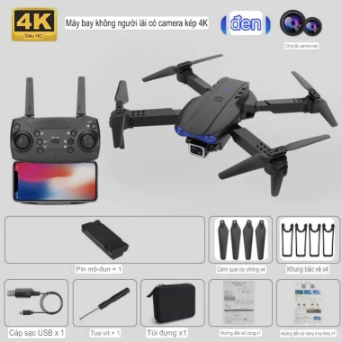 Flycam Drone 360 cuộn 2 bộ pin phụ kiện bảo hộ, chụp ảnh video 4K HD - Giá 550.000₫ 9 Flycam Drone 360 cuộn 2 bộ pin phụ kiện bảo hộ, chụp ảnh video 4K HD - Giá 550.000₫ 9