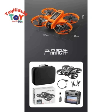 Flycam Drone S156 - Tay cầm màn hình, camera HD, động cơ không chổi than, chỉ 1,450,000₫