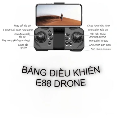 FLYCAM E88 Drone trẻ khám phá bầu trời - Pin 3.600mAh, bay 15 phút, giá 289.000 VND